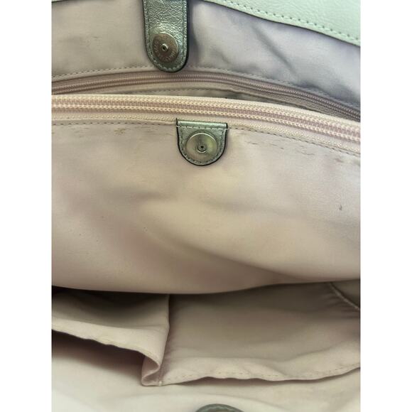 Coach White and Silver Satchel - Picture 6 of 10